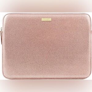 Kate Spade Tinsel Rose Gold Glitter Laptop Sleeve